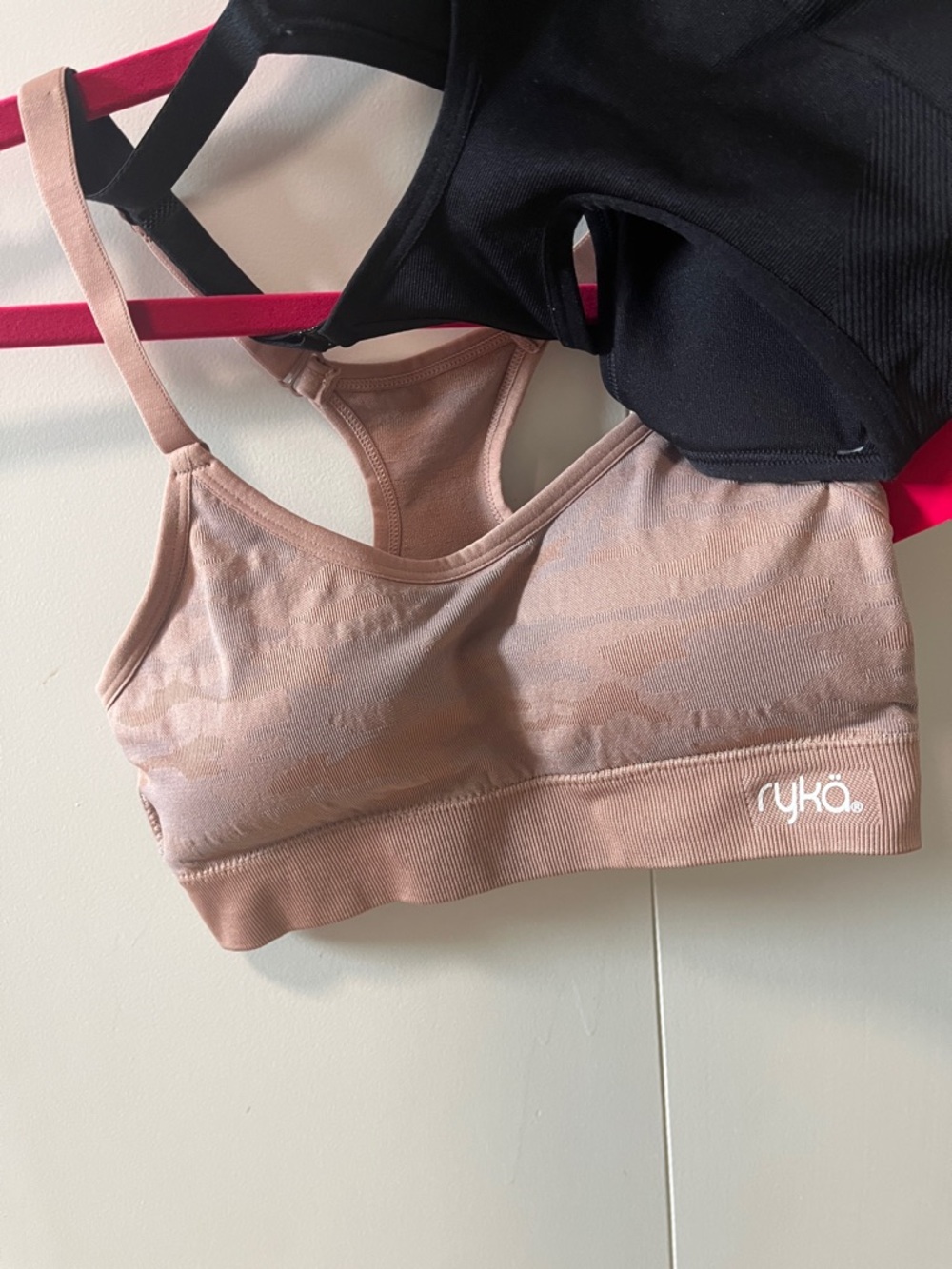 Ryka Black with Nude-Trim High Support Sports Bra - Picture 2 of 6